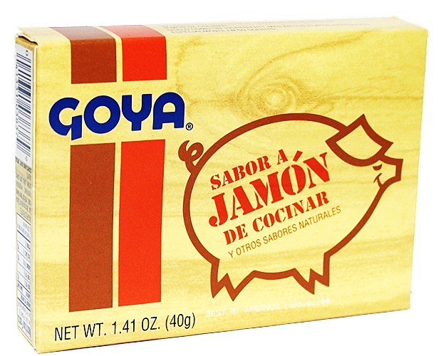 Goya Bouillon Ham Flavor Concentrate. 8 individual envelopes.  1.41 oz